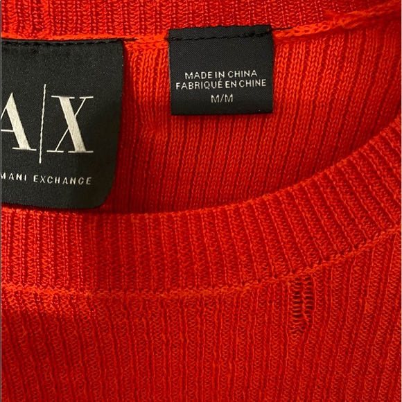 A/X ARMANI EXCHANGE Red Sweater Size M - Picture 2 of 5